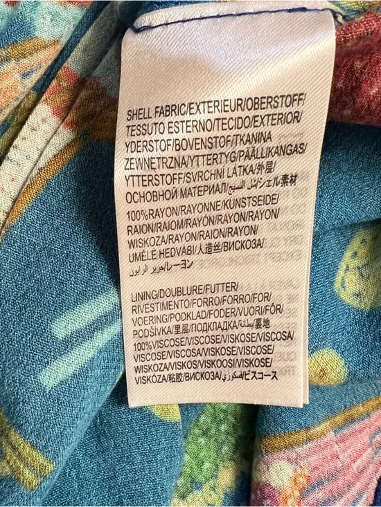 FARM Rio Royal Blue Maxi Dress with Multicolor Tropical Motifs M - Picture 16 of 16